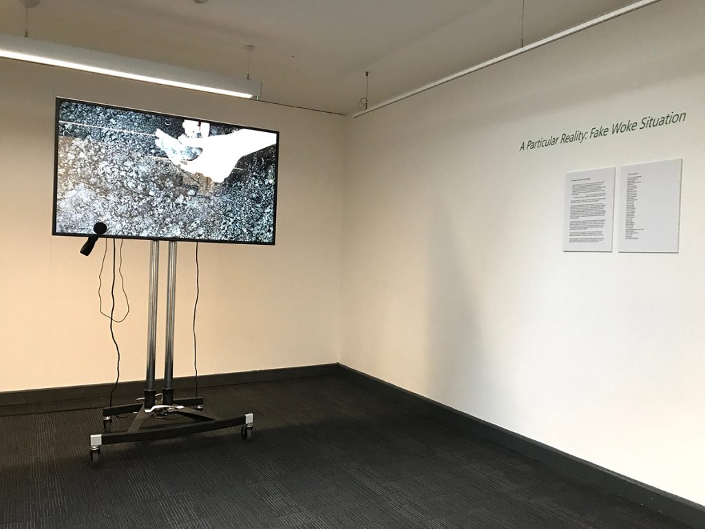 Television in a gallery space